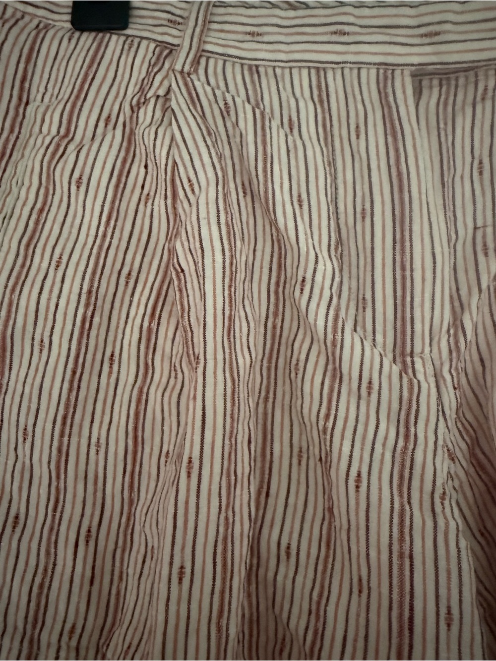 ATM 100% Linen Women's Lined Striped Shorts- 8 - Picture 6 of 9